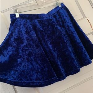 Blue Velvet Skater Skirt